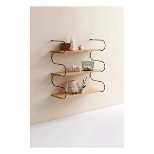 Schneid Studio - Estantería de roble Onda | Negro