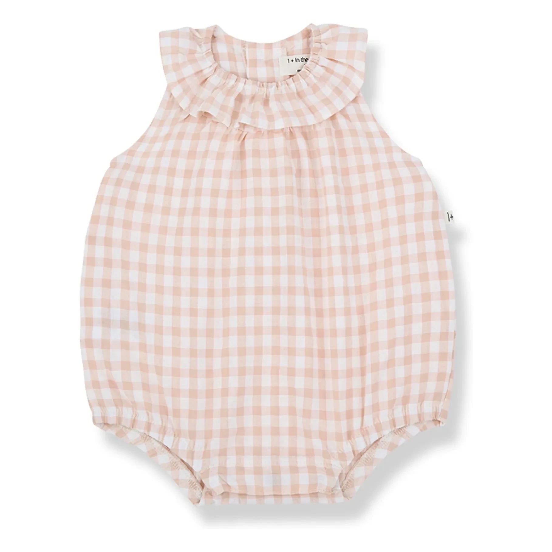 1+ in the family - Mono Vichy Seersucker Corfú | Beige rosado