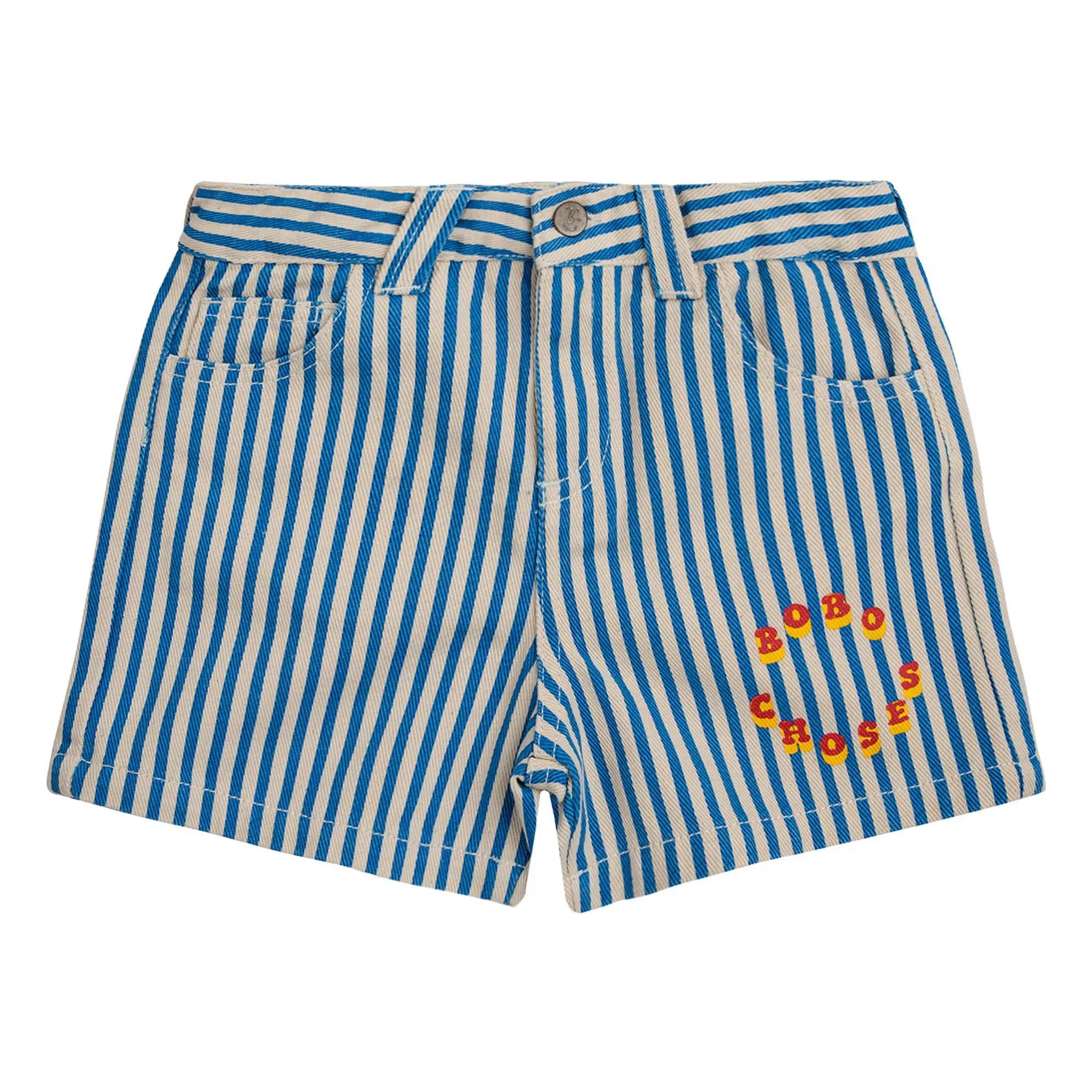 Bobo Choses - Pantalón corto a rayas | Azul marino