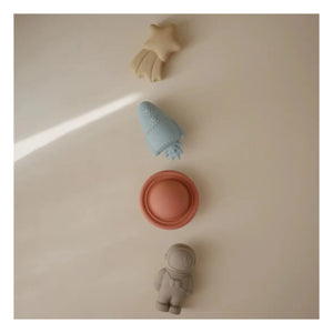 Mushie - Juguetes de baño Space - Juego de 4