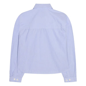 Smallable Kid - Camisa Corta de Rayas Clara | Azul Claro