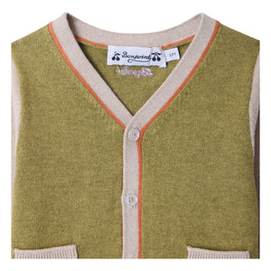 Bonpoint - Tahiel organik pamuklu hırka | Haki