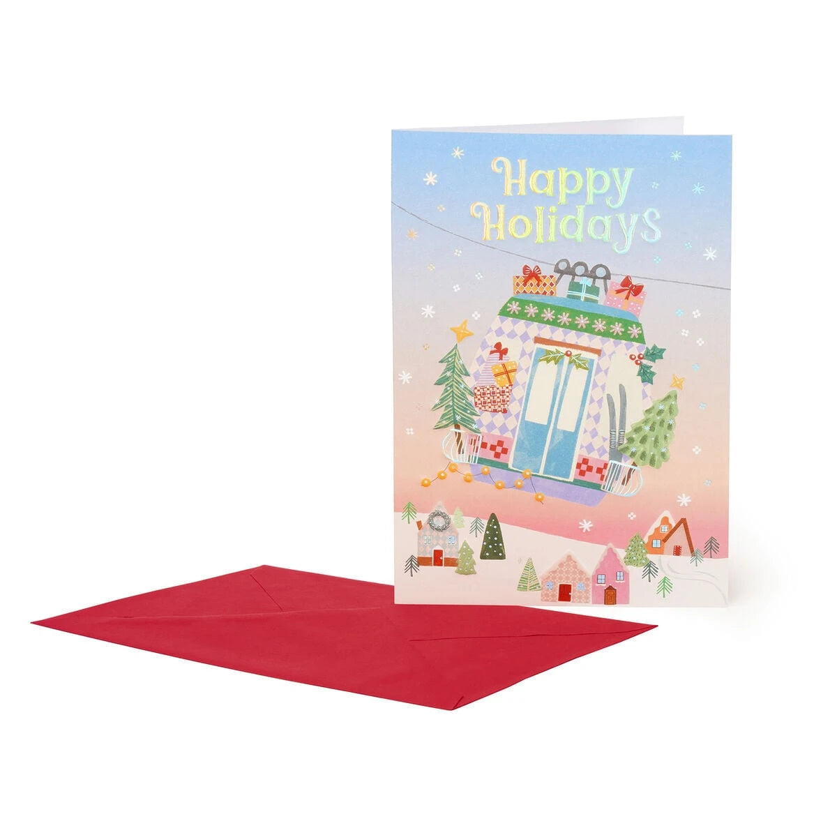 Legami - Tarjeta de felicitación de Navidad Cableway - Tarjeta de felicitación