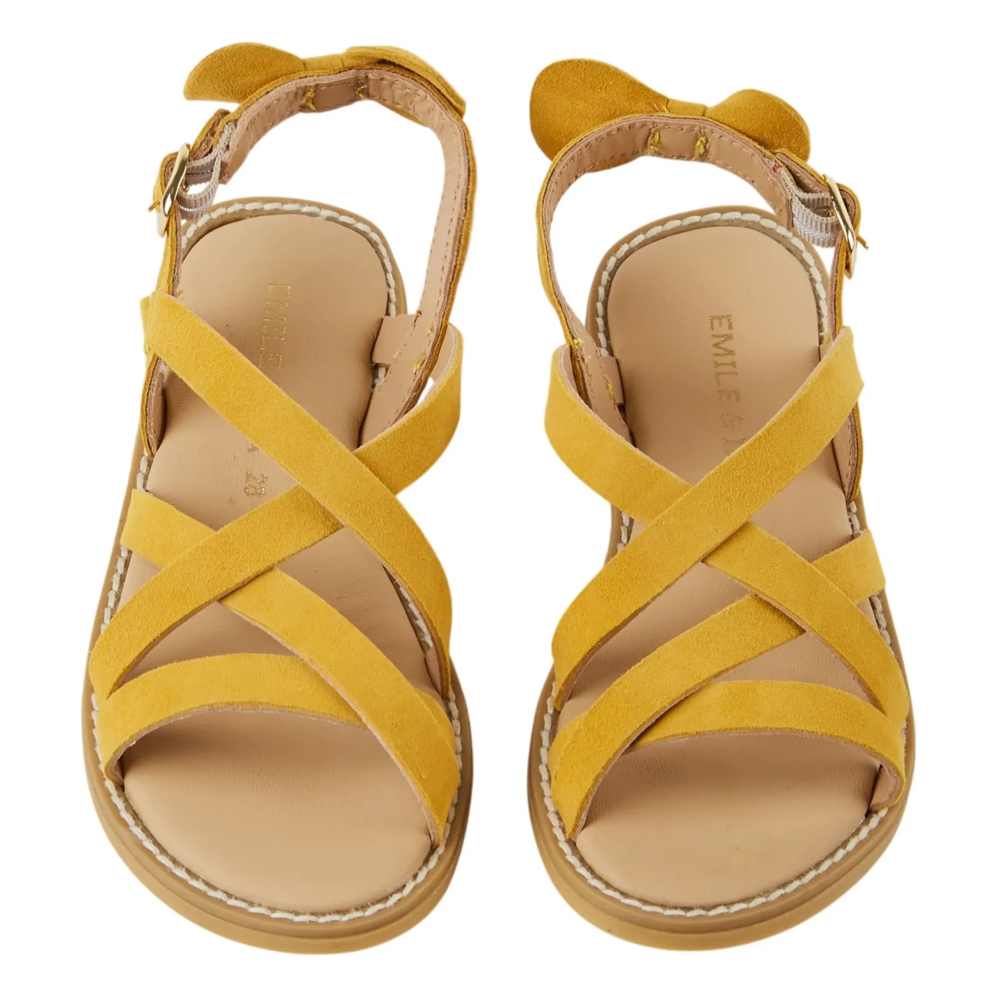 Emile et Ida - Sandalias de piel con tiras cruzadas | Amarillo