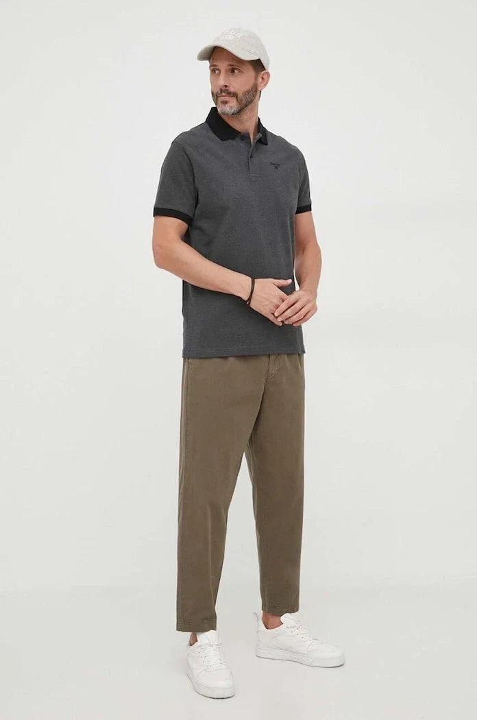 Camiseta de algodón con cuello Barbour
