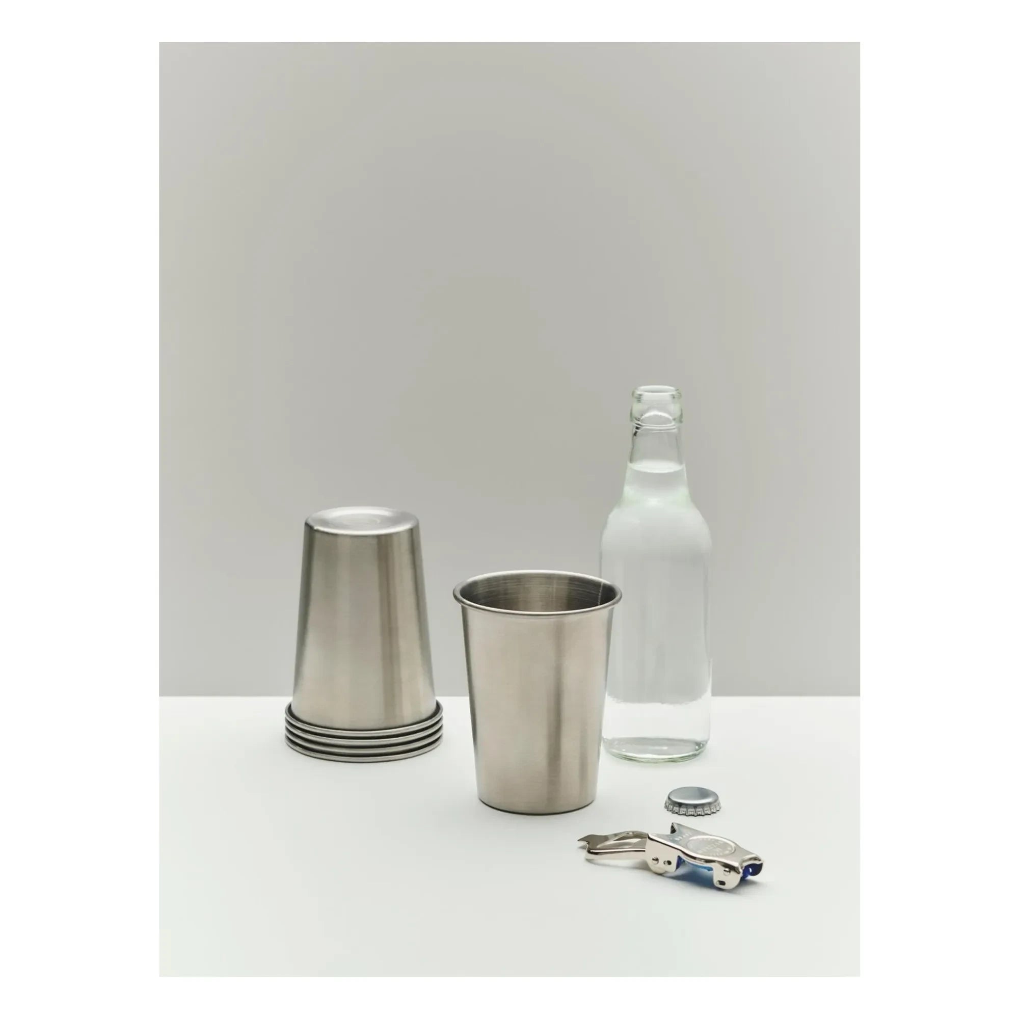Hay - Outdoor Market vasos de acero, Jasper Morrison - Set de 2 | Acero