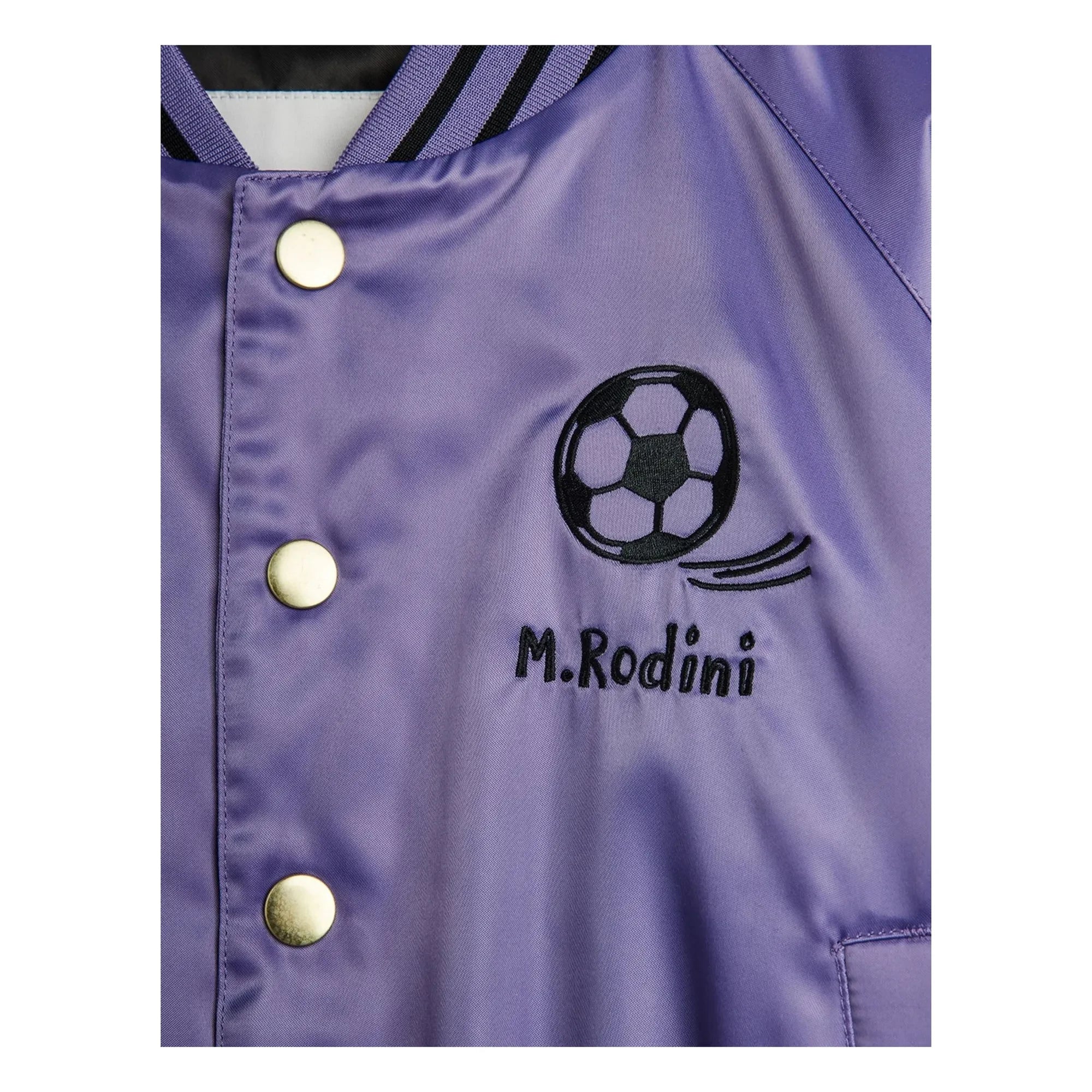 Mini Rodini - Bomber de fútbol de satén Fibras recicladas | Morado