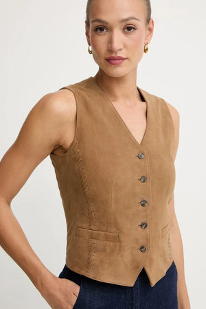 Weekend Max Mara Chaleco de mujer de gamuza VETUSTA