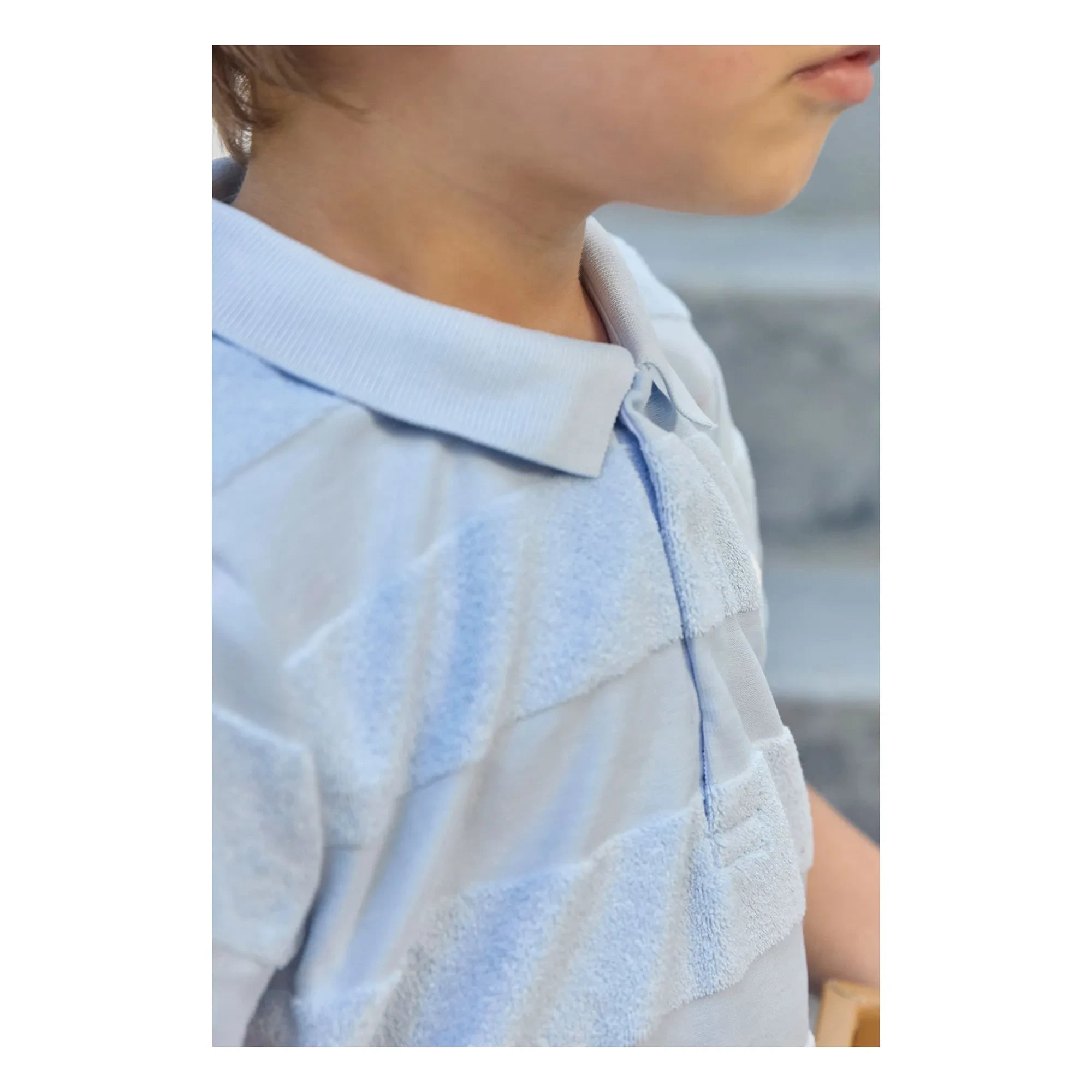 Tartine et Chocolat - Conjunto de Polo, Pantalones Cortos y Toalla | Azul Claro