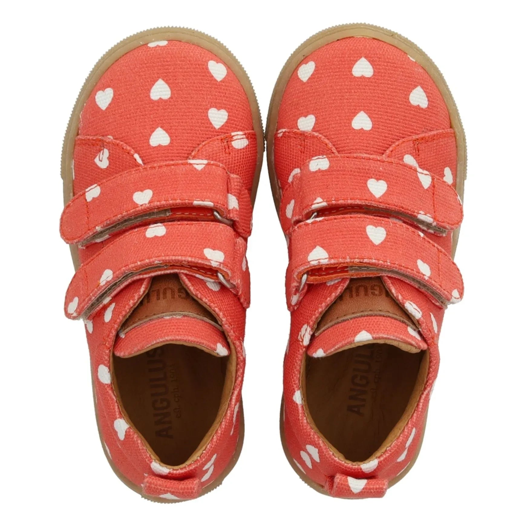 Angulus - Zapatillas deportivas Mini Hearts Double Scratch | Rojo