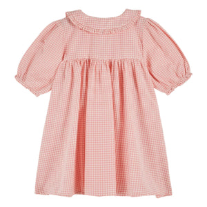 Emile et Ida - Vestido maxi de cuadros de guinga de algodón orgánico | Rosa