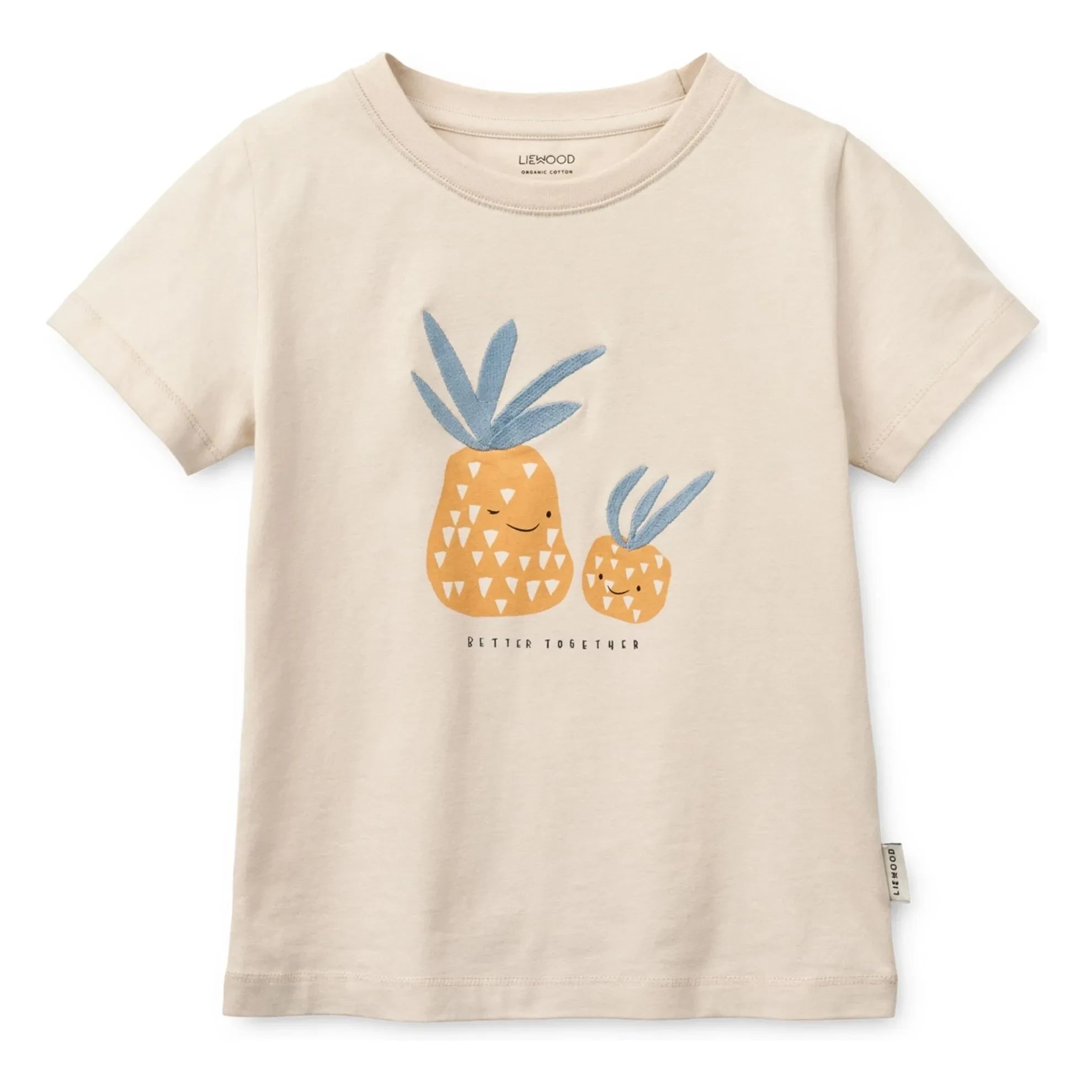 Liewood - Conjunto de camiseta y pantalón corto de piña de algodón orgánico | Albaricoque