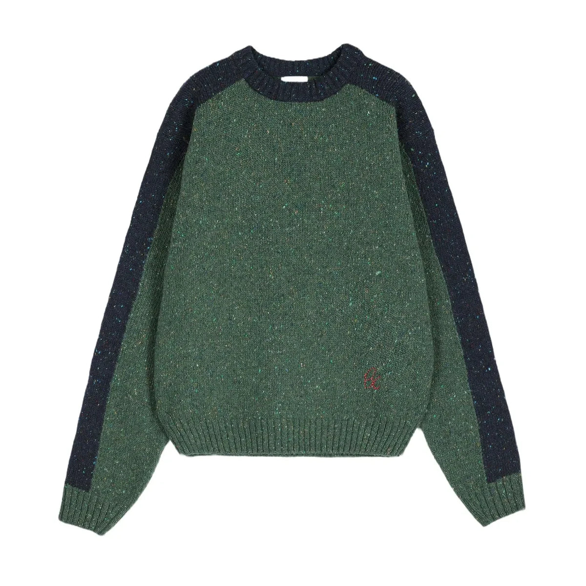 Bobo Choses - Jersey de lana con bloques de color | Verde oscuro