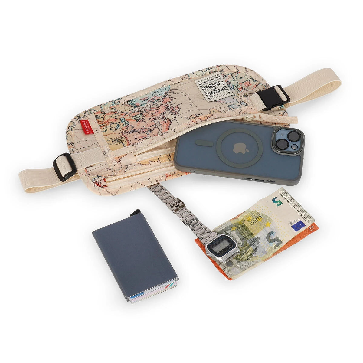 Legami - Bolsa de Cintura de Viaje Ultra-delgada - Bolsa de Cintura Secreta