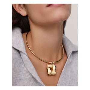 Jenny Bird - Collar Cuadrado Trenzado | Dorado