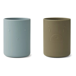 Liewood - Vasos de Silicona Ethan - Set de 2 | Azul