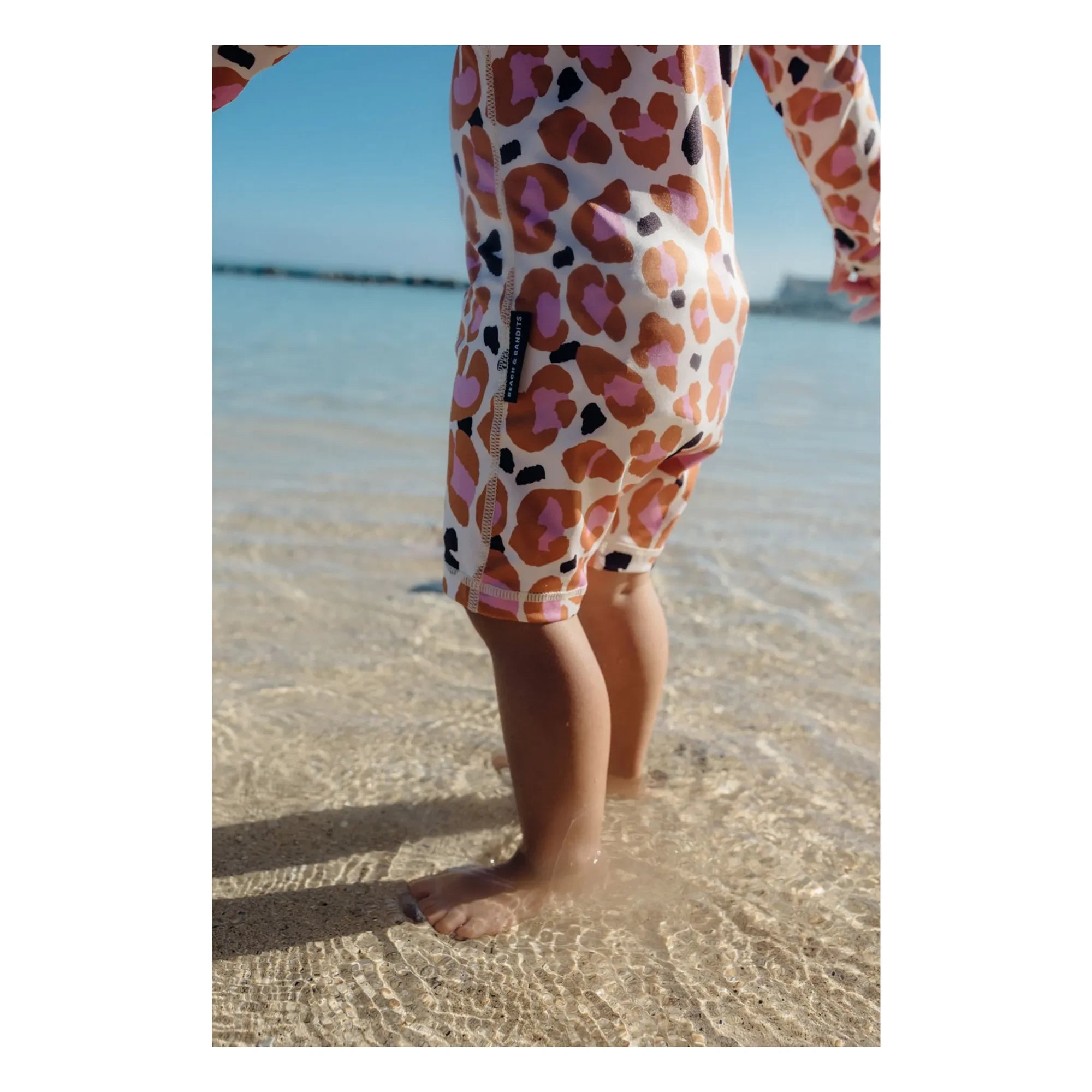 Beach & Bandits - Anti-UV Candy Leopardo Pantalón Corto Combinado de Fibras Recicladas