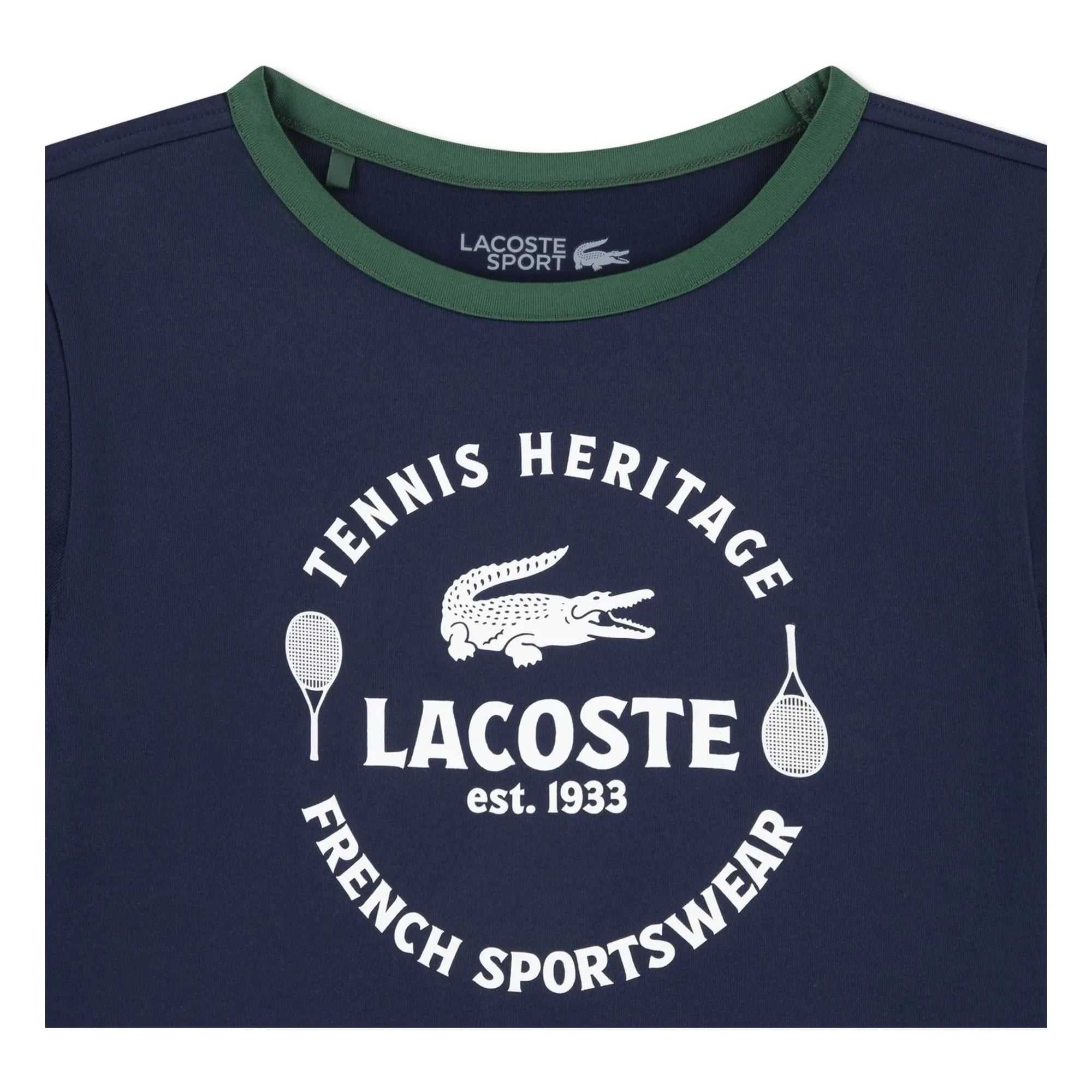 Lacoste - Polo deportivo de fibra reciclada con cuello en contraste | Azul marino