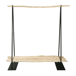 Cosydar - Perchero con estantes - 150 x 50 cm | Negro