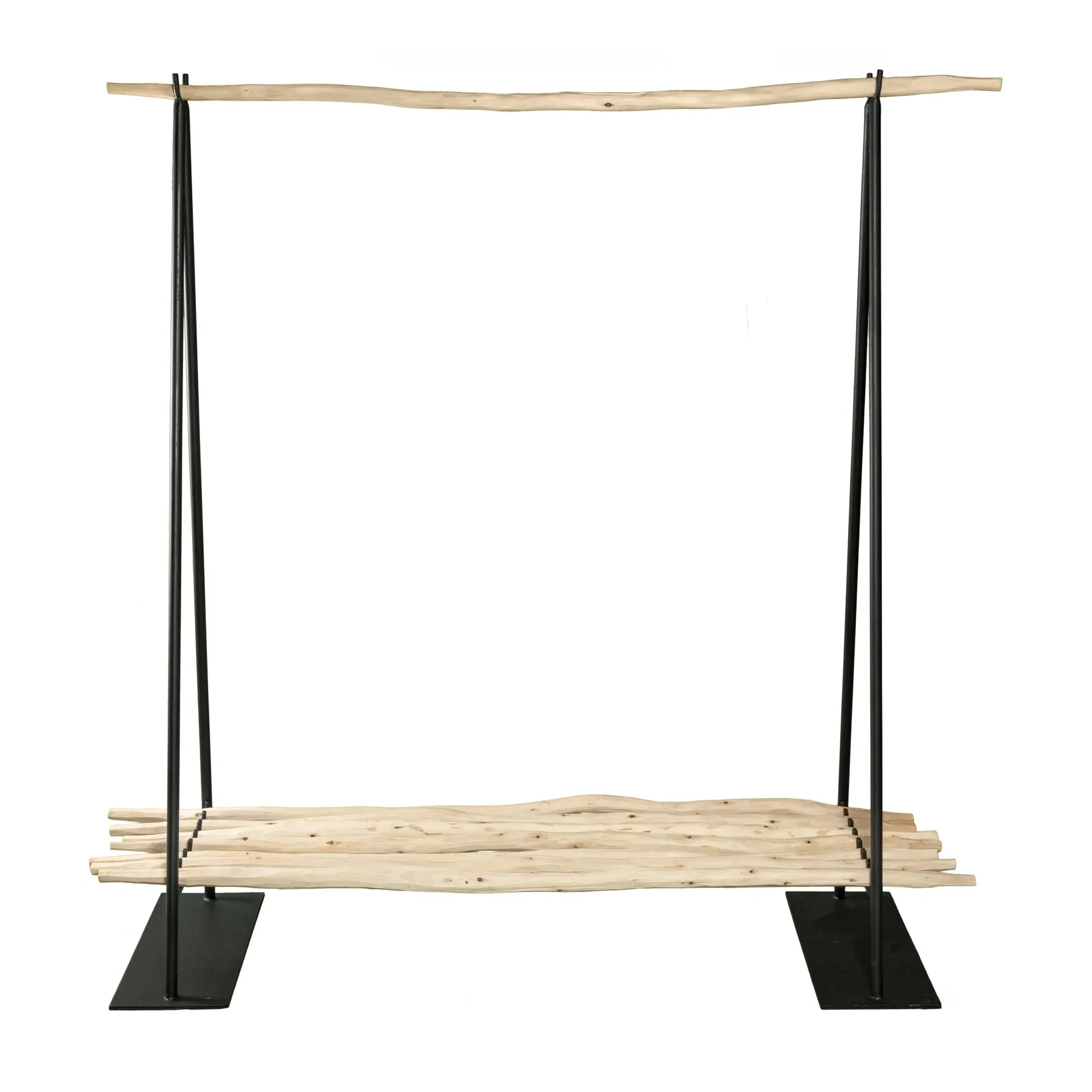 Cosydar - Perchero con estantes - 150 x 50 cm | Negro