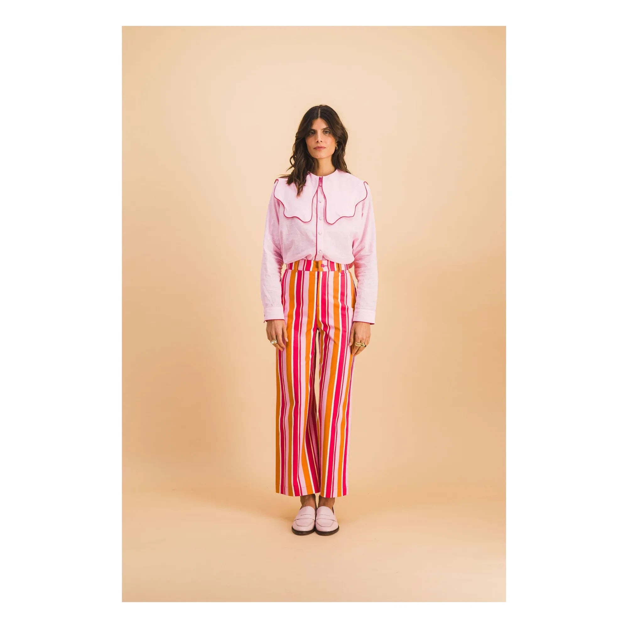 Elise Chalmin - Georgia Pantalones de Algodón | Rojo