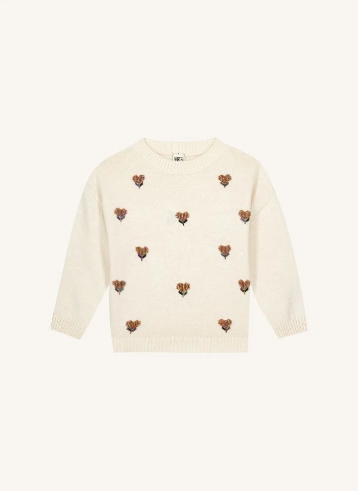 Bonton - Jersey Corazones Llenos de Amor | Ecru