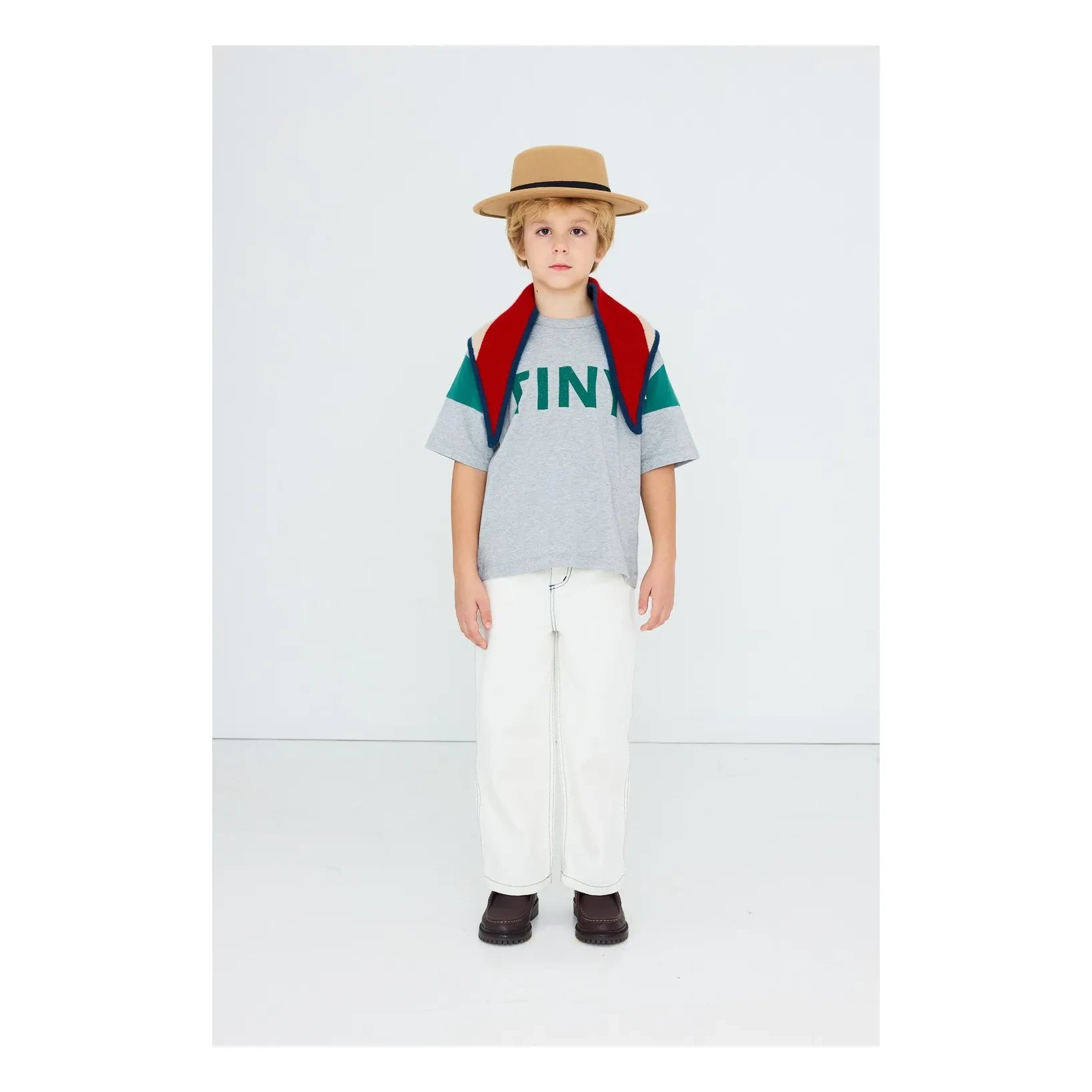 Tinycottons - Camiseta de algodón orgánico Tiny | Gris jaspeado