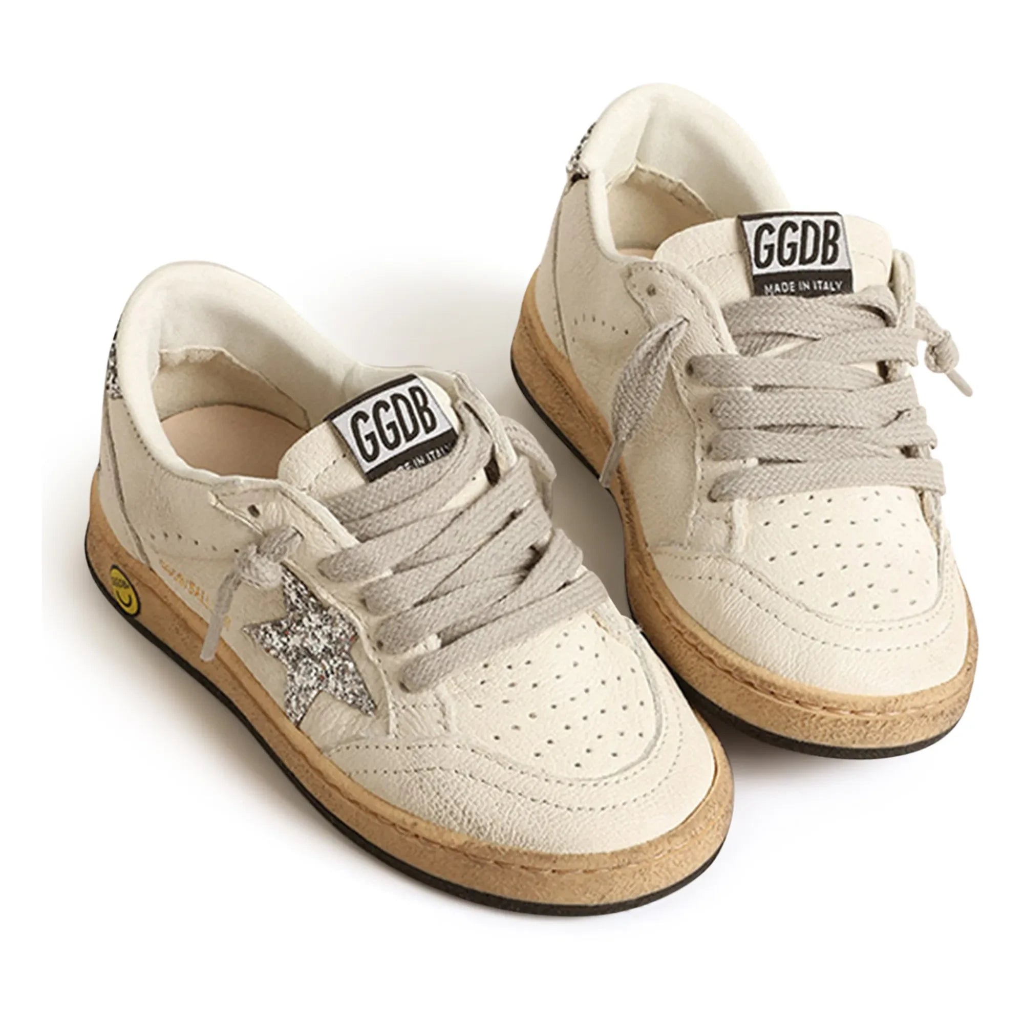 Golden Goose - Zapatillas Ballstar con cordones con purpurina | Plateado