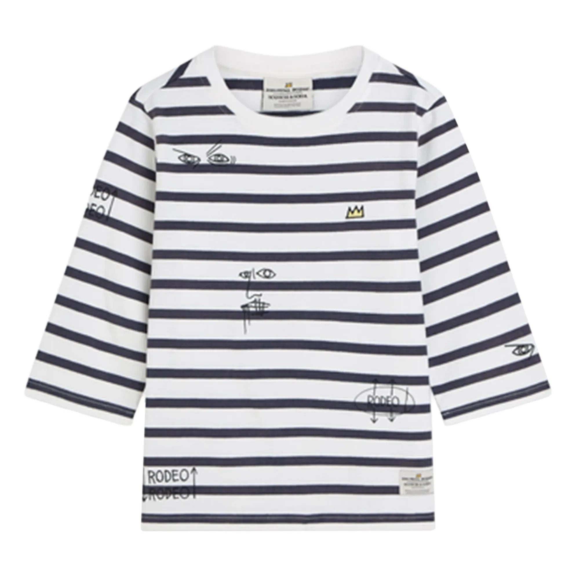 Scotch & Soda - Camiseta de rayas Bretón Basquiat | Azul marino