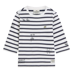 Scotch & Soda - Camiseta de rayas Bretón Basquiat | Azul marino