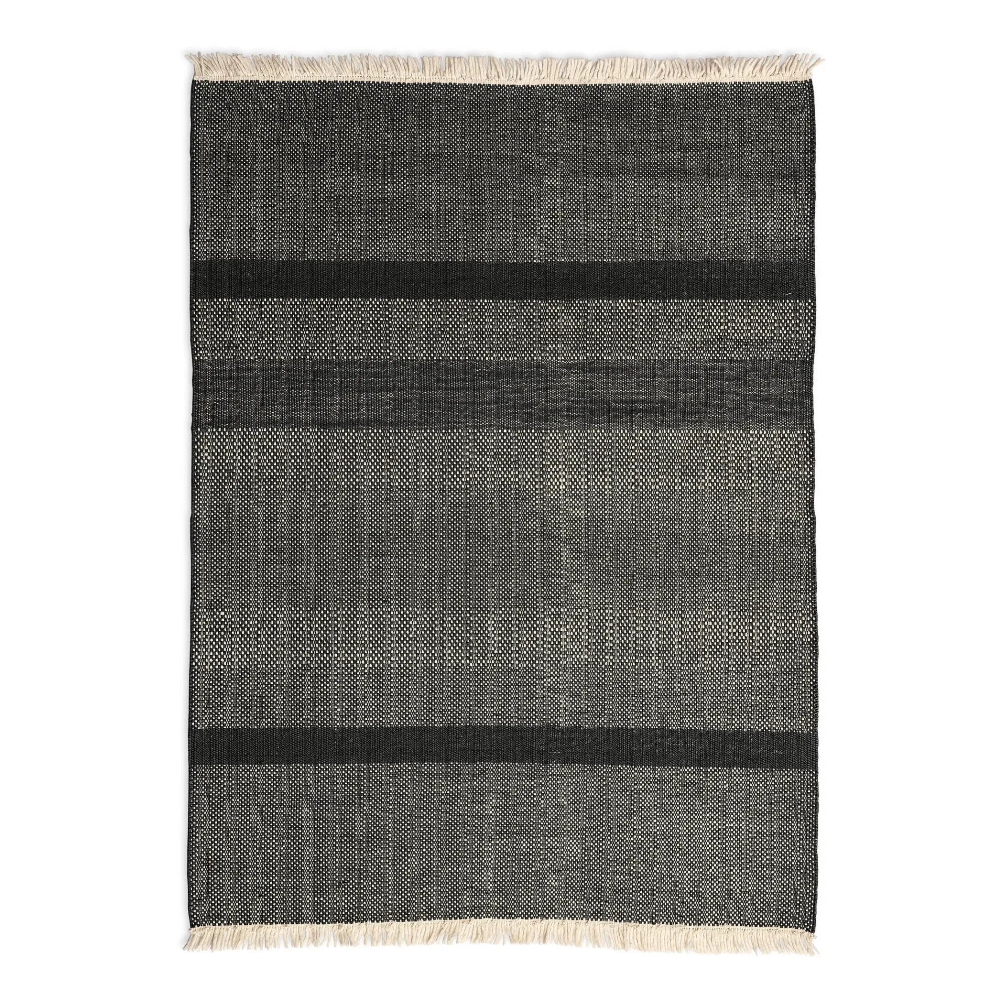 Nanimarquina - Alfombra de textura Tres, Elisa Padrón | Negro