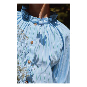 Poudre Organic - Blusa de rayas Garam | Verde
