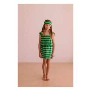 We Are Kids - Falda Marta a rayas de algodón orgánico | Verde