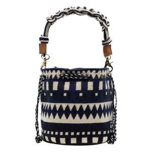 Guanábana - Bolso de macramé Mitra | Azul marino
