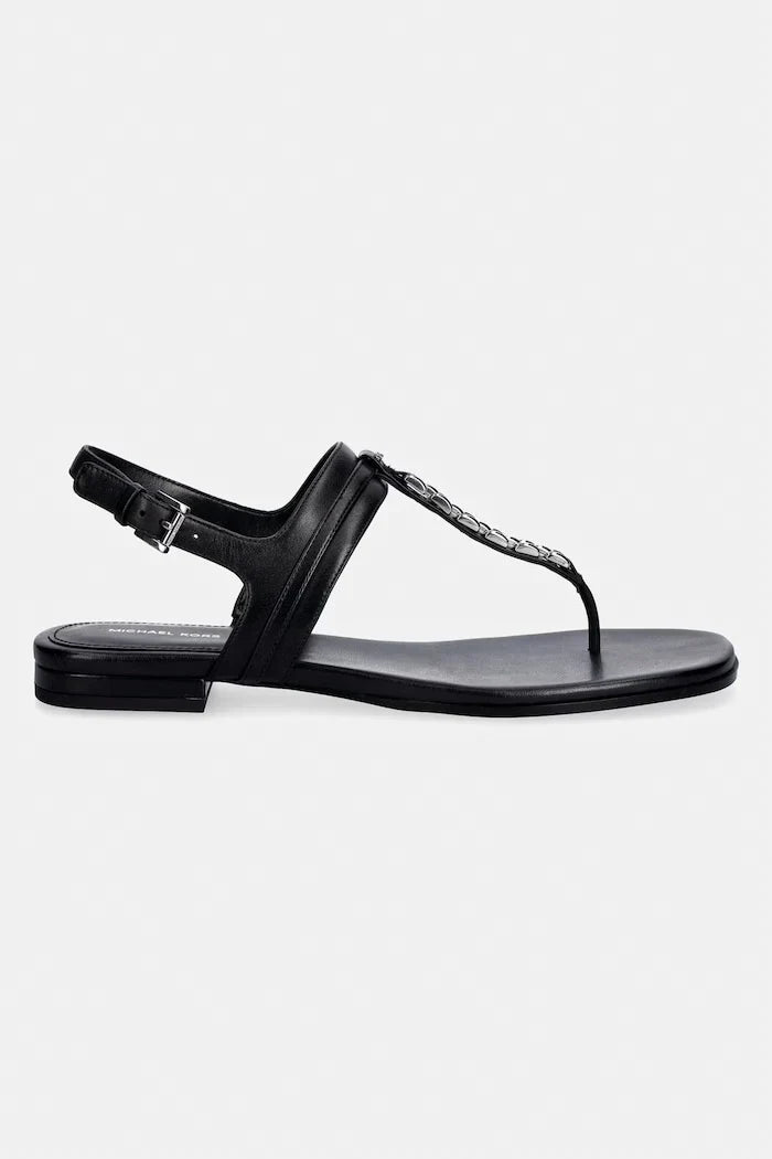 Sandalia plana de cuero para mujer Michael Michael Kors Marcia Thong