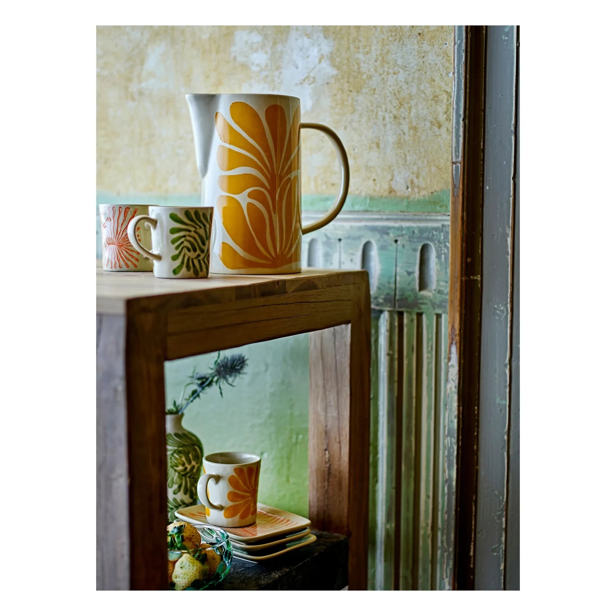 Bloomingville - Taza de cerámica de gres Fauni - Juego de 3 | Multicolor