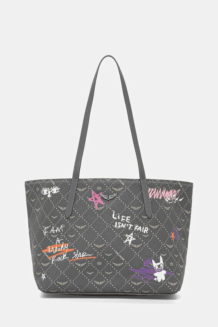 Zadig&Voltaire Bolso Tote de Piel Sintética para Mujer Z SHOPPER MONOGRAM TAG