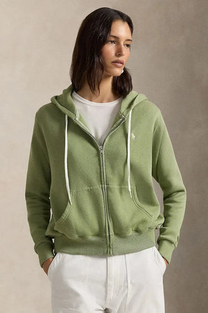 Sudadera con capucha y cremallera de algodón para mujer Polo Ralph Lauren