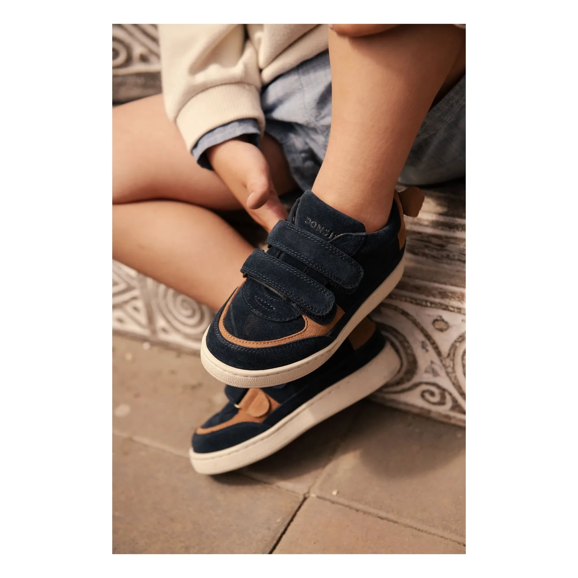 Donsje - Zapatillas deportivas Rinou Koala con suela dentada de ante | Azul noche