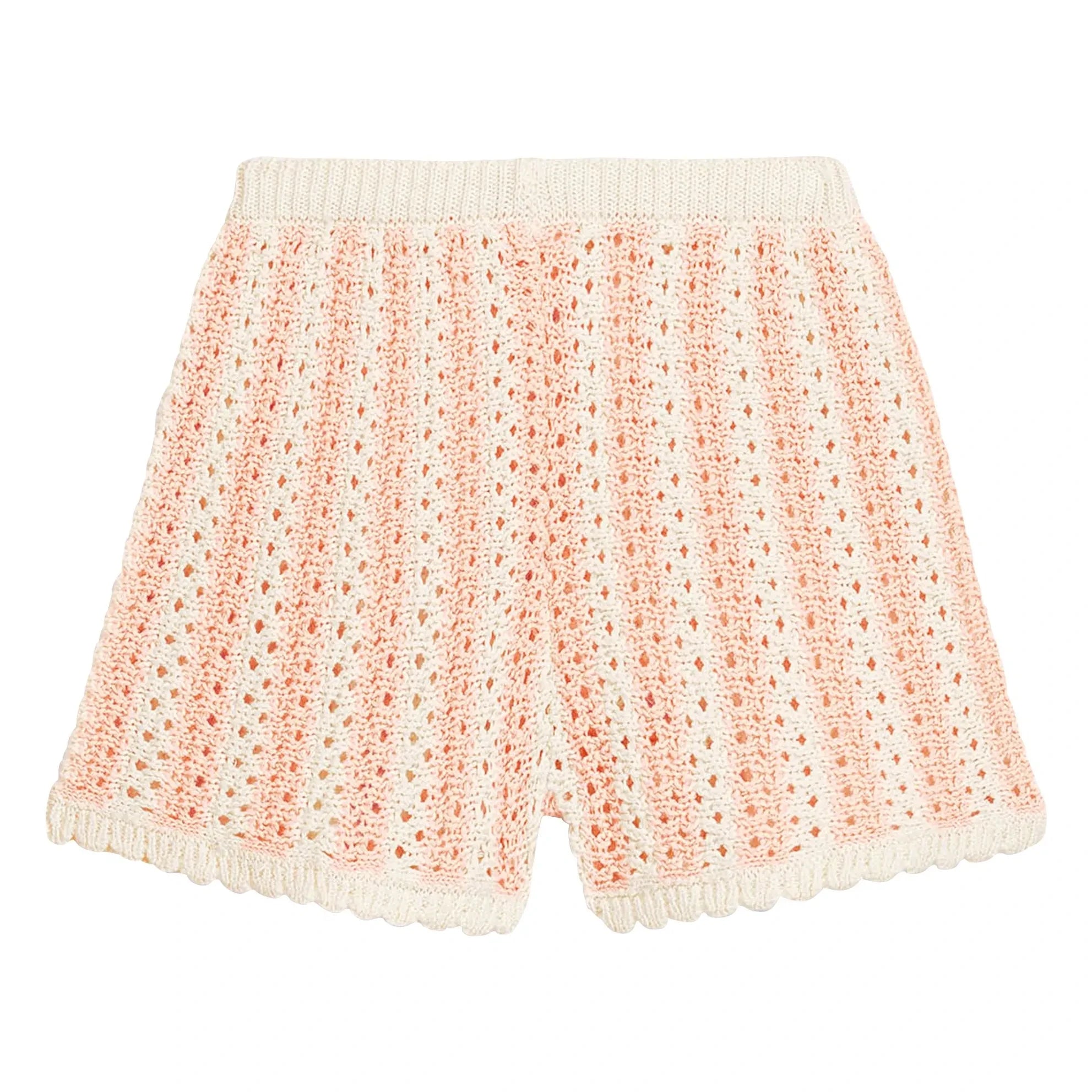 Louise Misha - Short perforado de punto a rayas Mekylane | Rosa