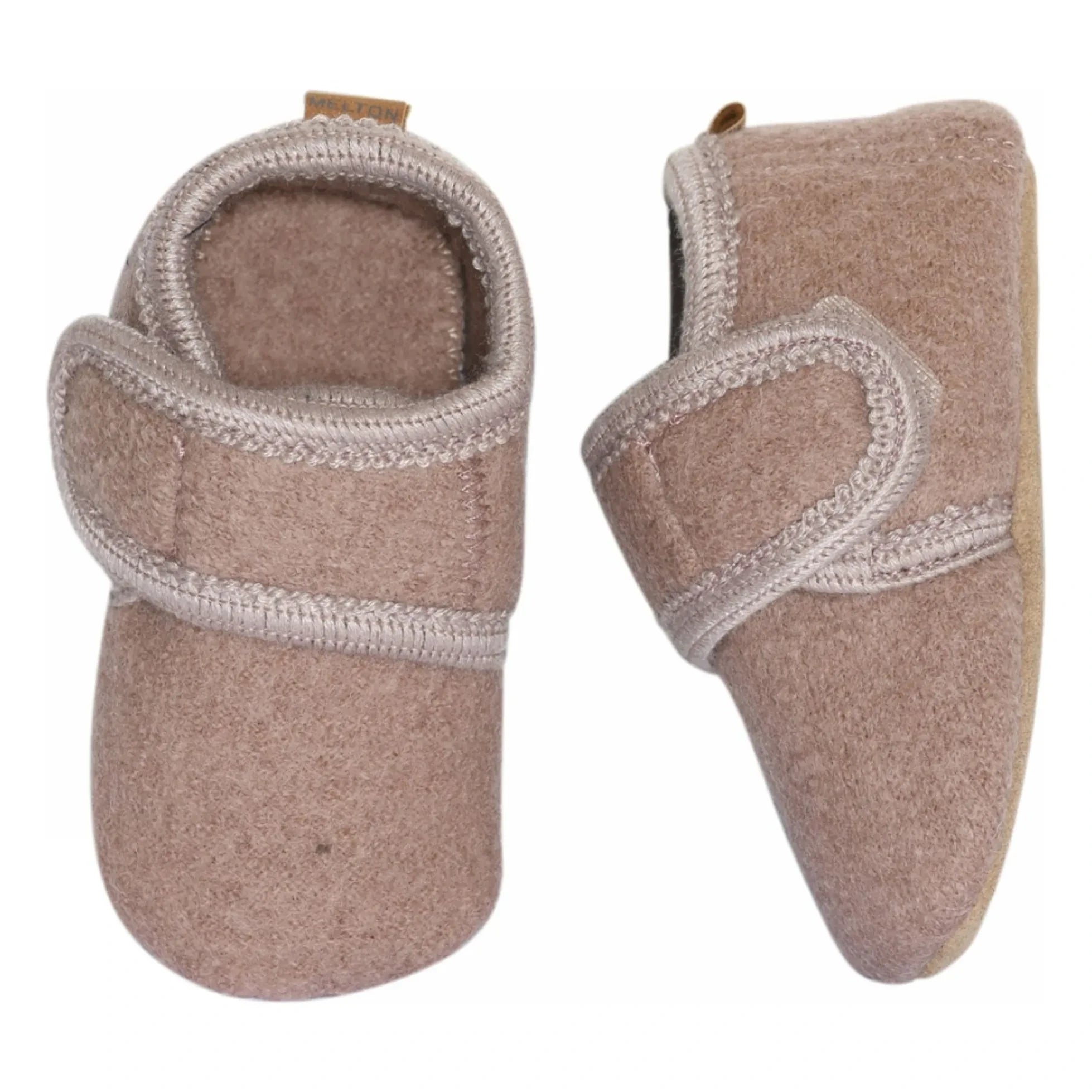 Melton - Zapatillas de fieltro de lana | Rosas
