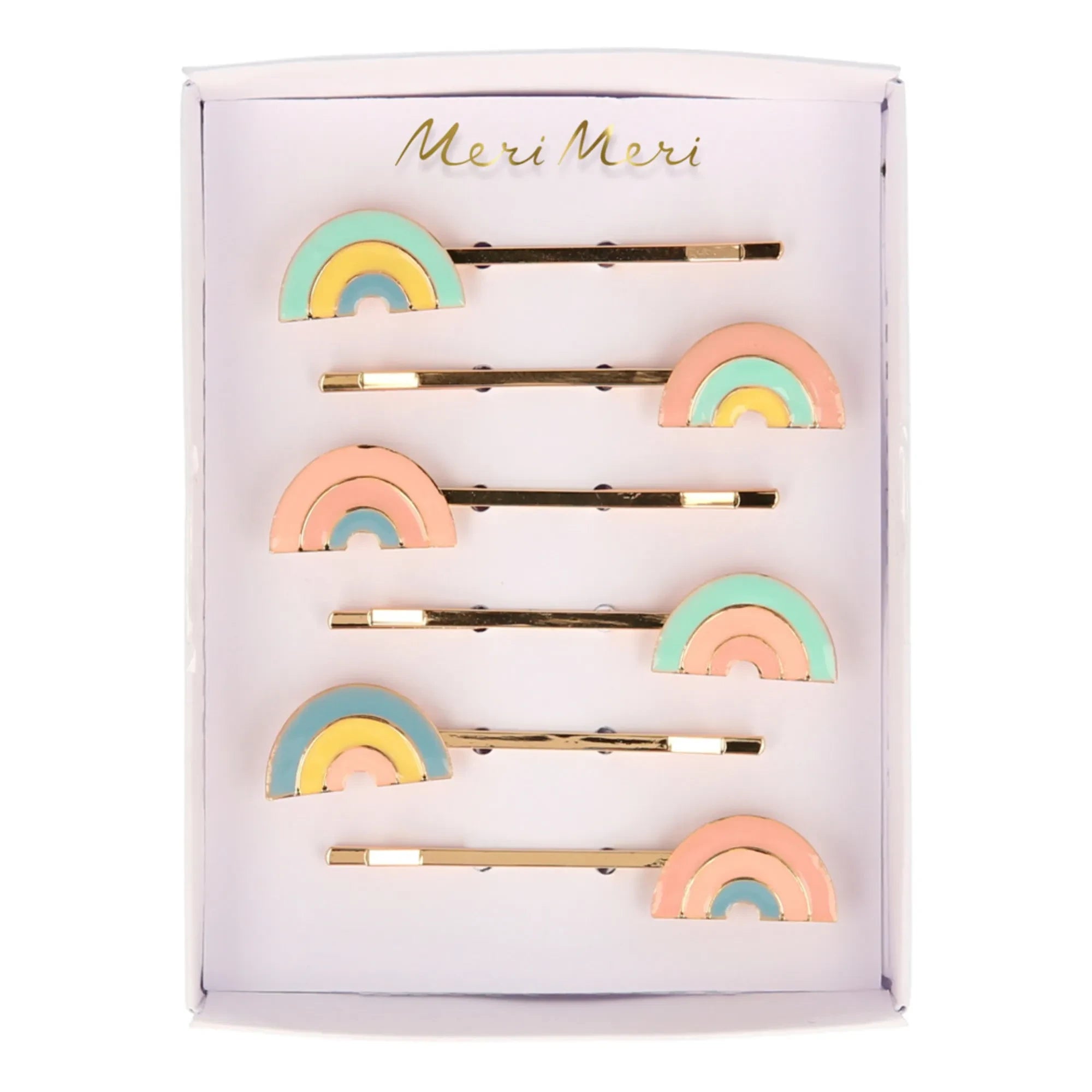 Meri Meri - Horquillas de Esmalte Arcoíris | Pastel