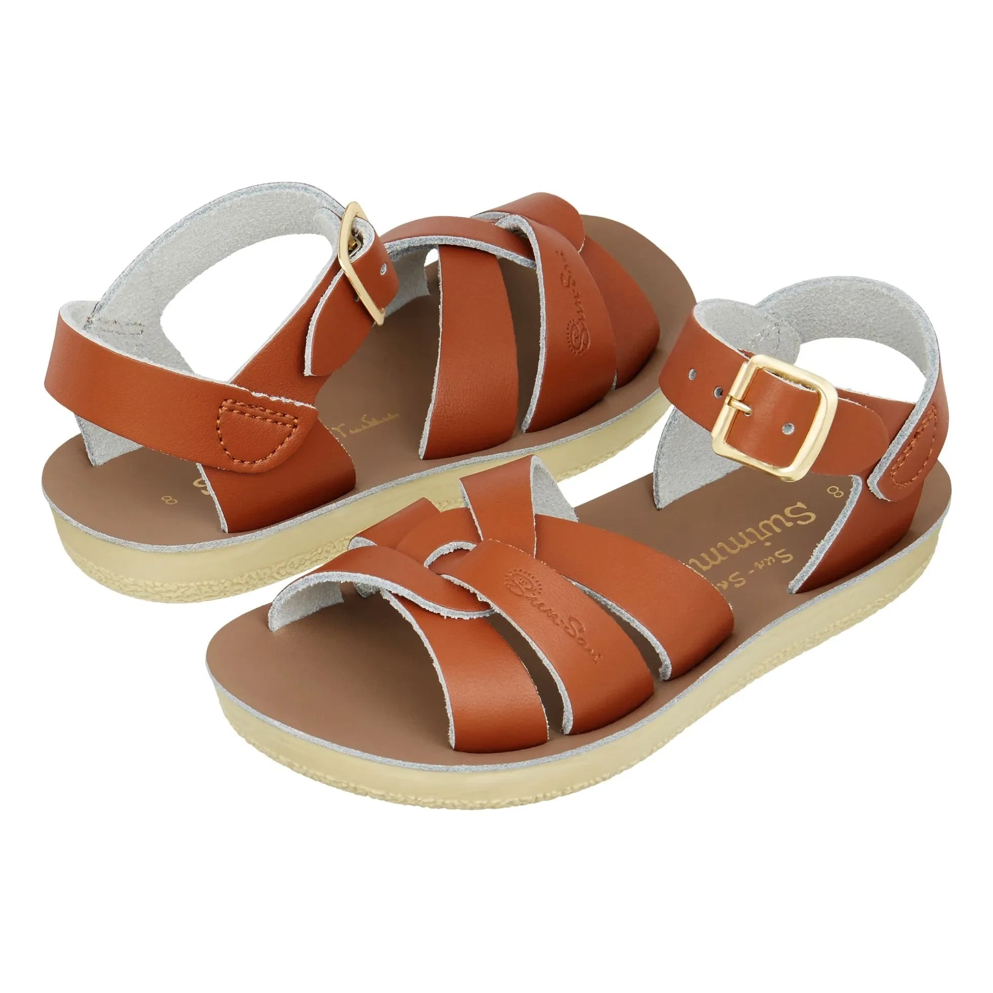 Salt-Water - Sandalias de piel resistentes al agua | Camel