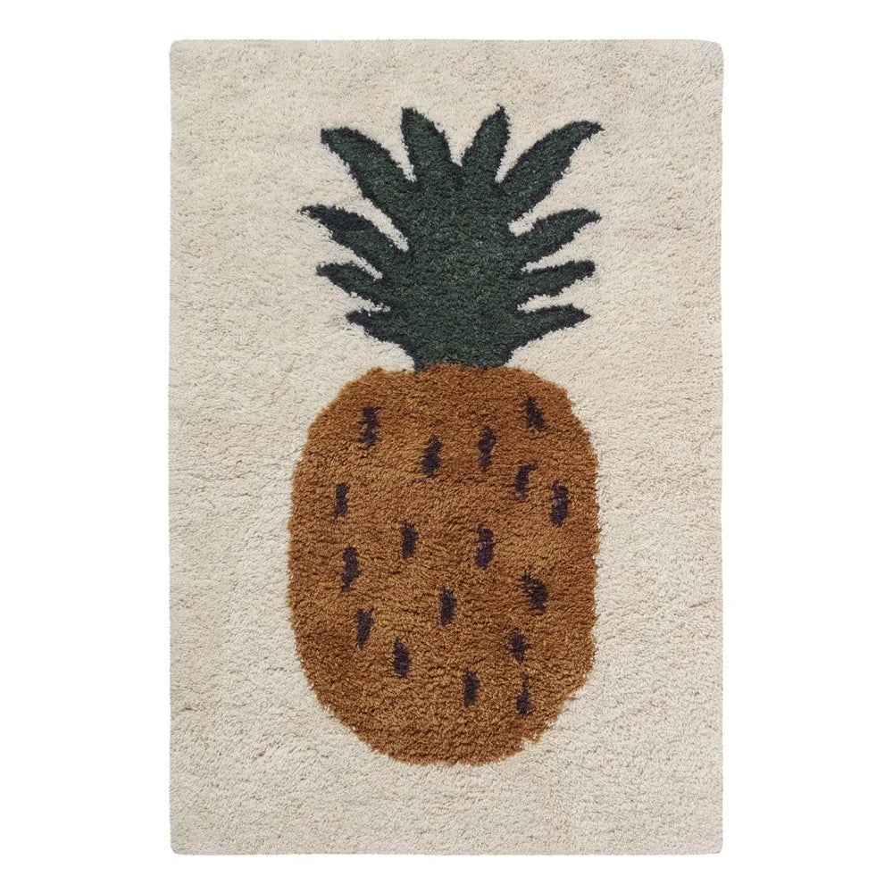 Ferm Living Kids - Alfombra de lana Fruiticana piña