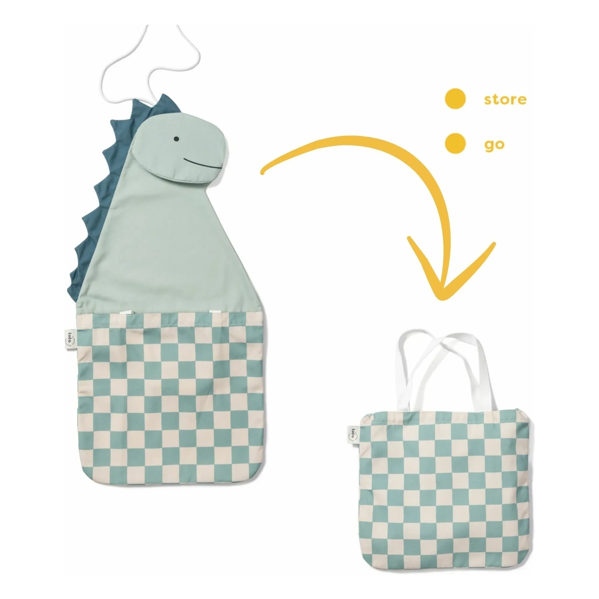 Play and Go - Bolsa de almacenamiento Toto - Dino | Azul