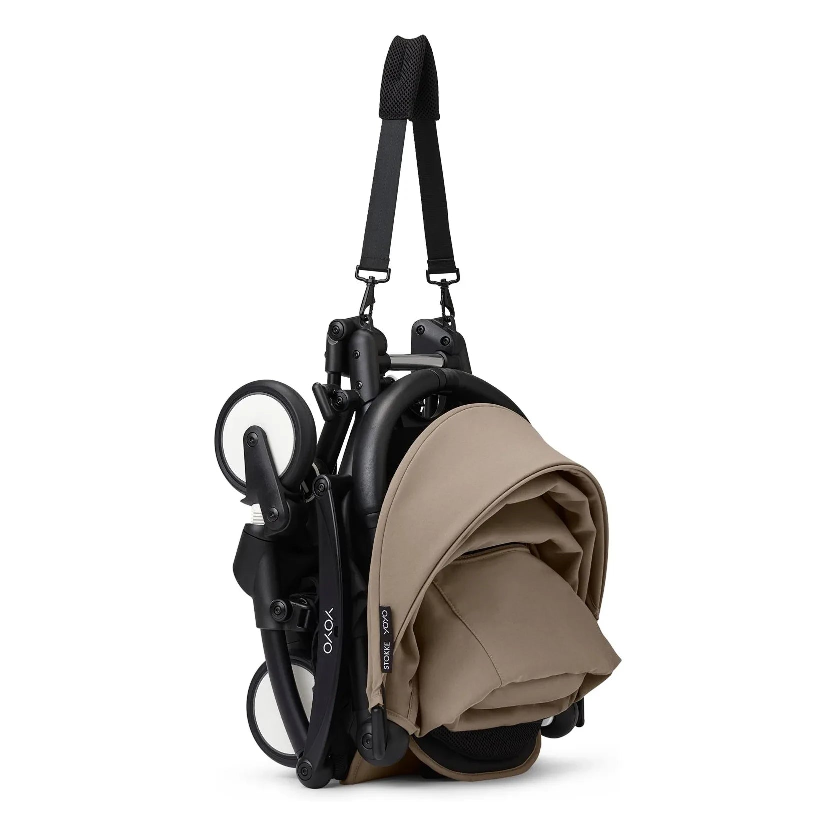 Stokke® - Cochecito YOYO³ 0+ para recién nacido Chasis negro | Color topo