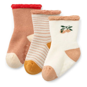 Liewood - Pack de 3 Calcetines Pescador Antideslizantes Eloy | Melocotón