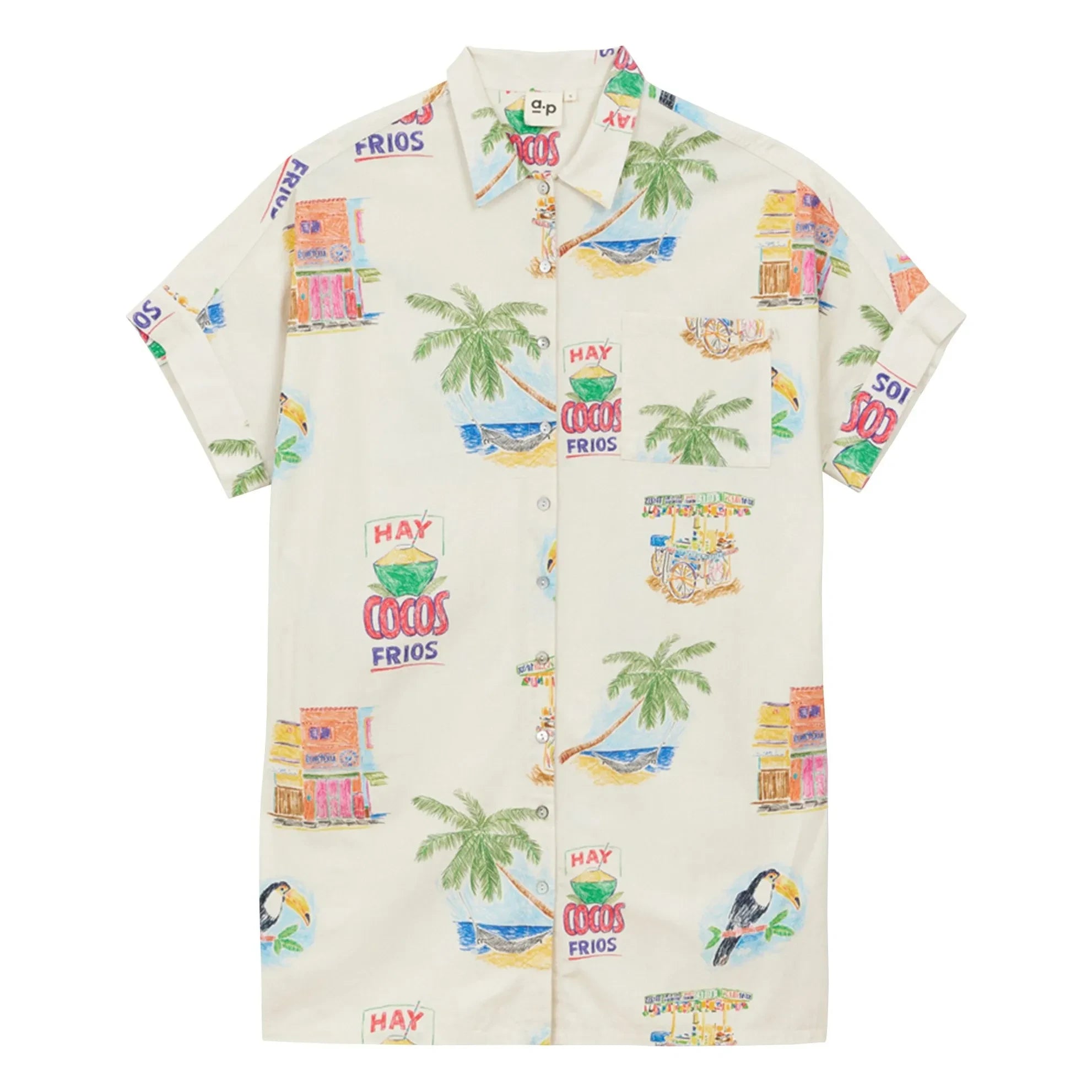 a.p - Vestido de algodón Cocos | Crudo