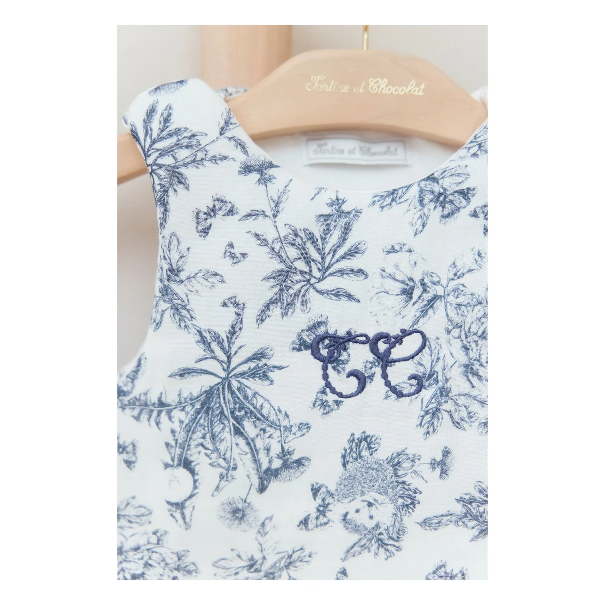 Tartine et Chocolat - Saco de dormir Toile de Jouy | Azul marino