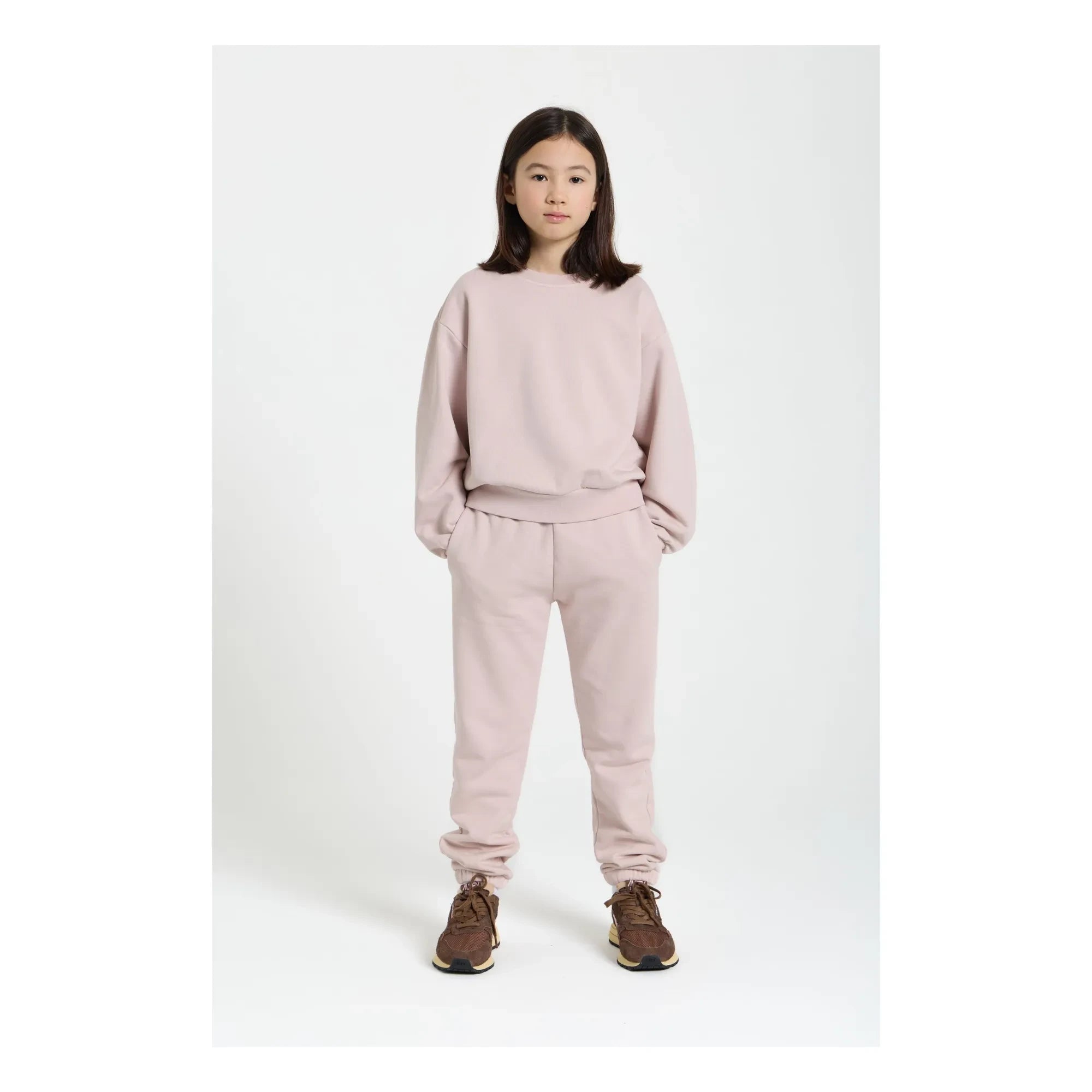 Smallable Kid - Sudadera de algodón orgánico Maia | Rosa pálido